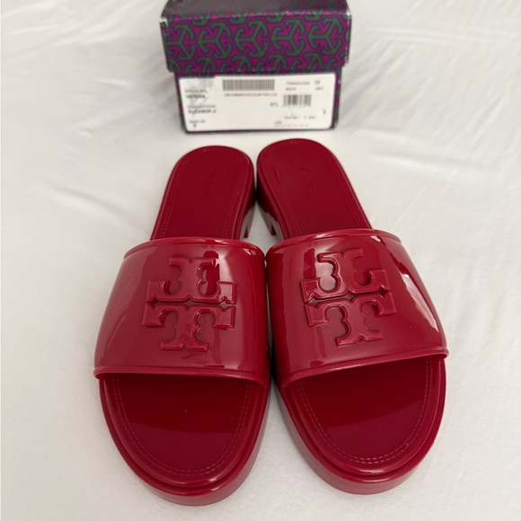 Tory Burch Eleanor Jelly Slide Sandals - Picture 1 of 4